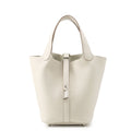 Hermes Handbag Picotin Lock PM Cles Silver Taurillon Clemence