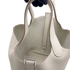 Hermes Handbag Picotin Lock PM Cles Silver Taurillon Clemence — view 7