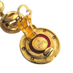 Chanel Vintage CC Logo Gripoix 3 Drop Clip Earrings Single Gold — view 4