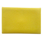 Hermes Chevre Calvi Card Case Johnunapur Yellow — view 2