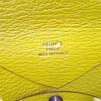 Hermes Chevre Calvi Card Case Johnunapur Yellow — view 7