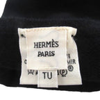 Hermes Cashmere Knit Long Gloves TU Black — view 5