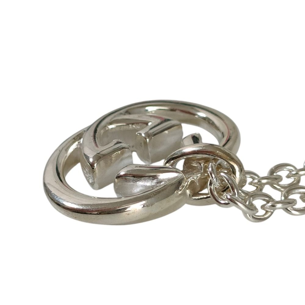 Gucci Interlocking Chain Pendant Necklace Silver — view 4