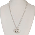 Gucci Interlocking Chain Pendant Necklace Silver — view 8