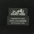 Hermes Fringe Cashmere Shawl Scarf Black — view 9