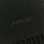 Hermes Fringe Cashmere Shawl Scarf Black — view 8