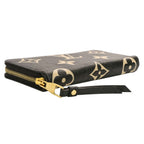 Louis Vuitton Monogram Empreinte Bicolor Zippy Wallet Black Beige — view 4