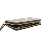 Louis Vuitton Monogram Empreinte Bicolor Zippy Wallet Black Beige — view 6