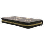 Louis Vuitton Monogram Empreinte Bicolor Zippy Wallet Black Beige — view 5