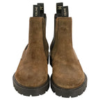 Celine Fall Margaret Suede Chelsea Boots 38 Dark Brown — view 3