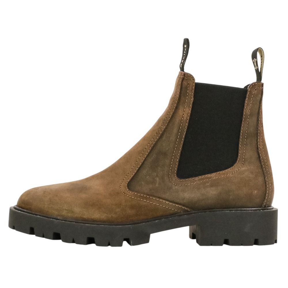 Celine Fall Margaret Suede Chelsea Boots 38 Dark Brown — view 4
