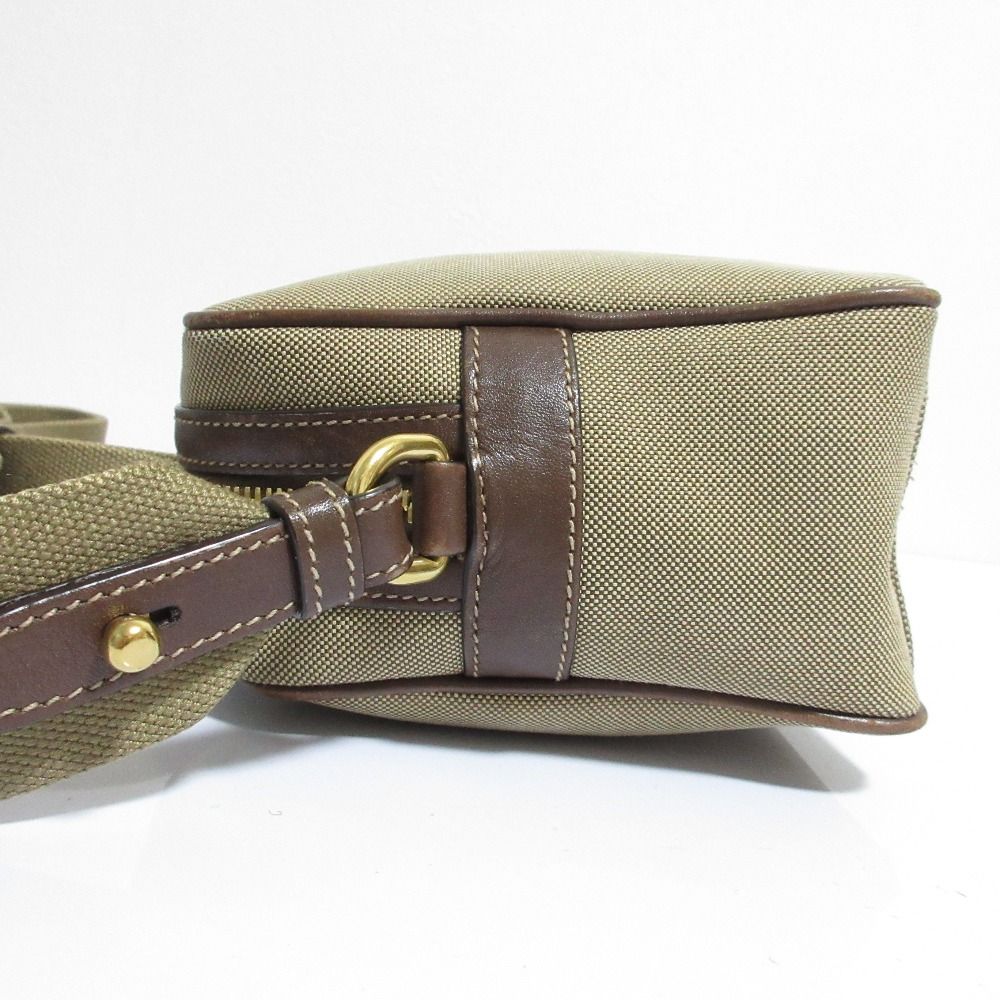 Prada Logo Jacquard Canvas Shoulder Bag Beige — view 4