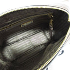 Prada Logo Jacquard Canvas Shoulder Bag Beige — view 7