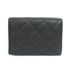 Chanel Caviar Leather Quilted Classic Small Flap Wallet Black — view 2