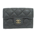 Chanel Caviar Leather Quilted Classic Small Flap Wallet Black