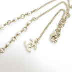 Chanel Pearl CC Logo Bambi Necklace Gold — view 7