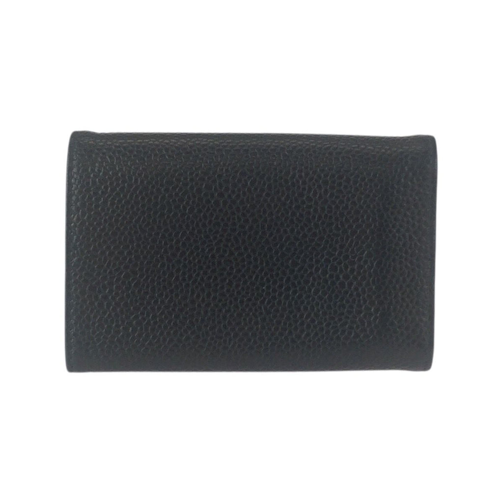 Chanel Vintage CC Logo 6 Rows Black Gold Caviar Leather Key Case Key Holder — view 2