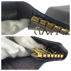 Chanel Vintage CC Logo 6 Rows Black Gold Caviar Leather Key Case Key Holder — view 6