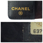 Chanel Vintage CC Logo 6 Rows Black Gold Caviar Leather Key Case Key Holder — view 5