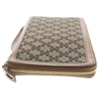 Celine Triomphe Canvas Zip Around Organizer Wallet Brown Gray — view 3