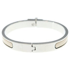 Hermes Mini Click Kelly White Silver Bracelet Bangle — view 2