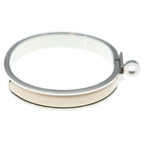 Hermes Mini Click Kelly White Silver Bracelet Bangle — view 3