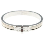Hermes Mini Click Kelly White Silver Bracelet Bangle — view 4