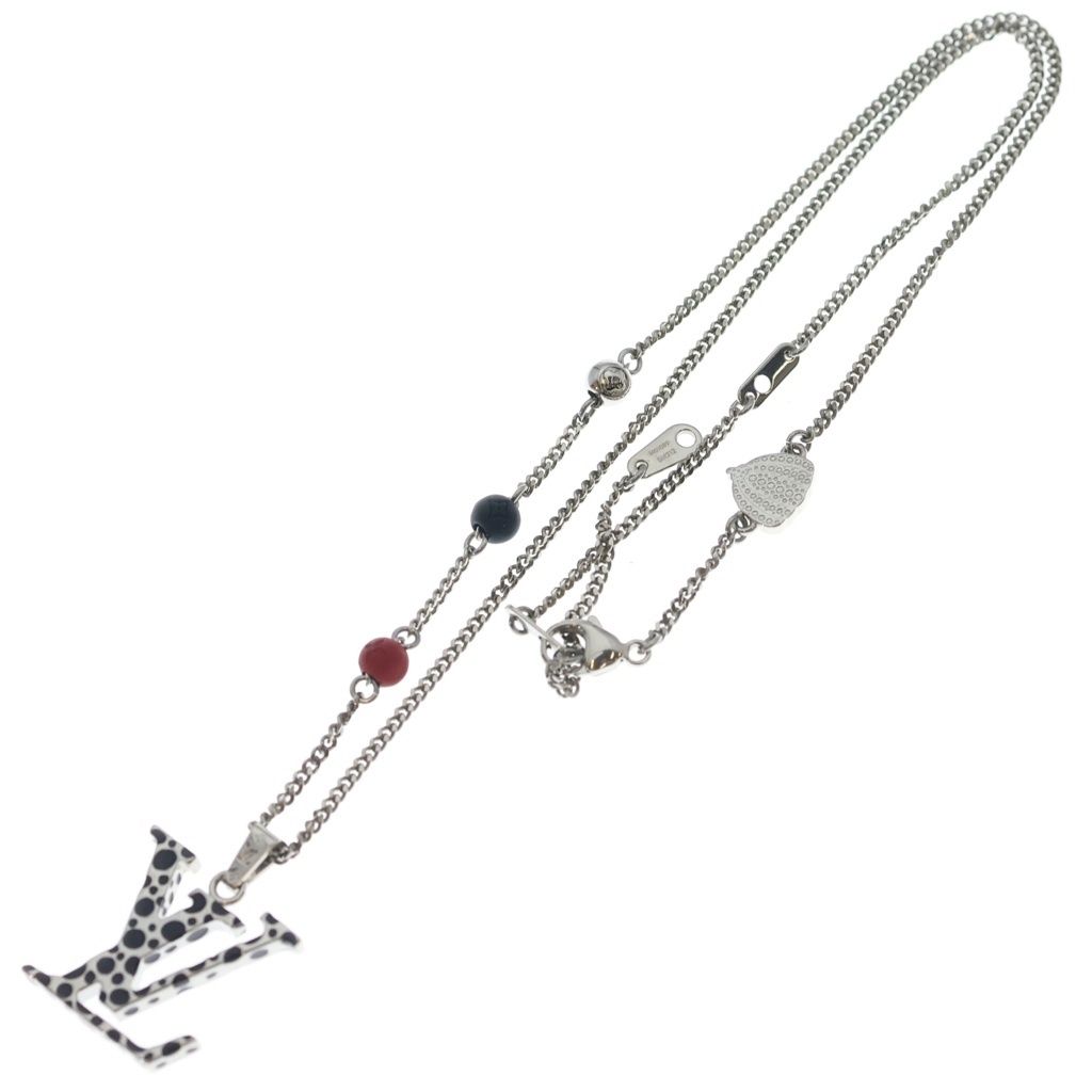 Louis Vuitton Collier LV Iconic Infinity Dot Necklace Pendant Chain Silver — view 2