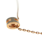 Hermes Pop Necklace Pendant Chain Pink Gold Beige — view 5