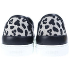 Hermes Get Leopard Print Canvas Leather Sneakers Black White — view 3