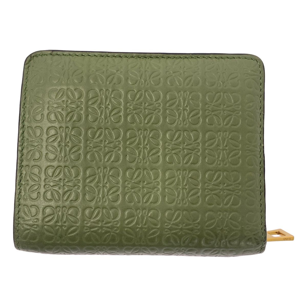 Loewe Repeat Anagram Zip Wallet Green