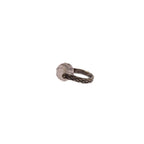 Bottega Veneta Intrecciato Ball Ring Silver Light Pink