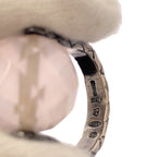 Bottega Veneta Intrecciato Ball Ring Silver Light Pink