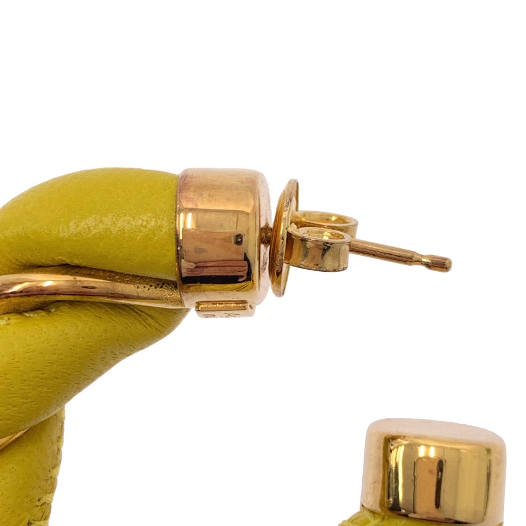 Bottega Veneta Twisted Hoop Earrings Yellow — view 5