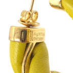 Bottega Veneta Twisted Hoop Earrings Yellow — view 6