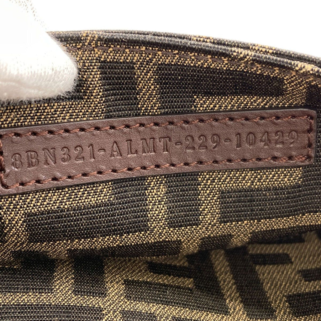 Fendi Peekaboo Icy Plaid Pattern 2-Way Handbag Canvas — view 8