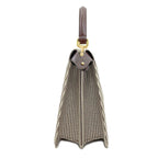 Fendi Peekaboo Icy Plaid Pattern 2-Way Handbag Canvas — view 3