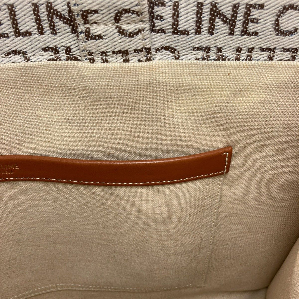 Celine Cabas Thais Large Triomphe Tote Canvas — view 9