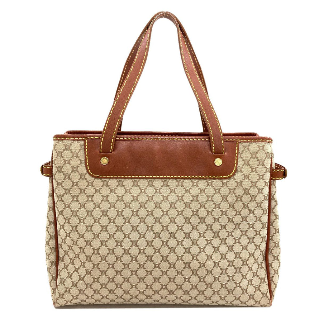 Celine Macadam Pattern Handbag Canvas Leather — view 2