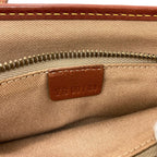 Celine Macadam Pattern Handbag Canvas Leather — view 7