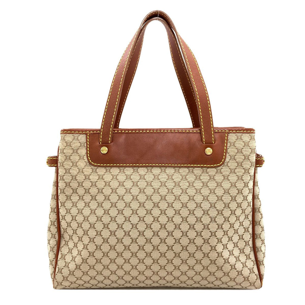 Celine Macadam Pattern Handbag Canvas Leather