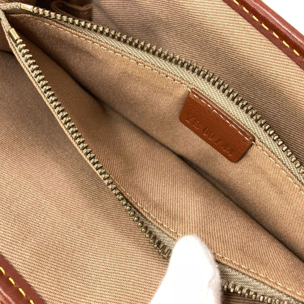 Celine Macadam Pattern Handbag Canvas Leather — view 9