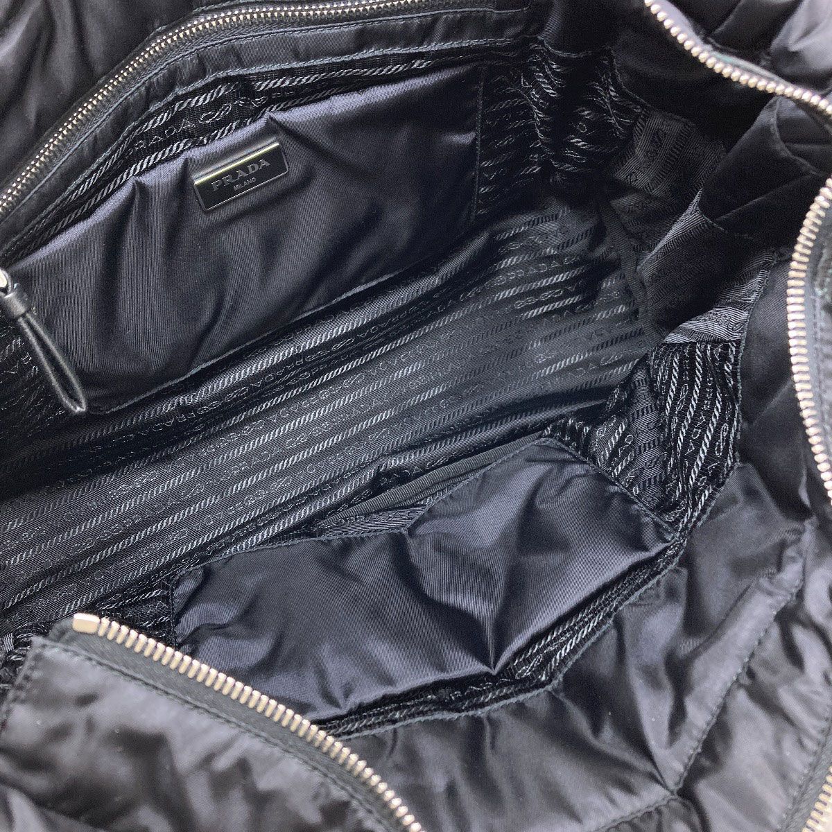 Prada Quilted Logo Tote Nylon — view 5