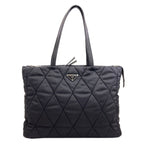Prada Quilted Logo Tote Nylon