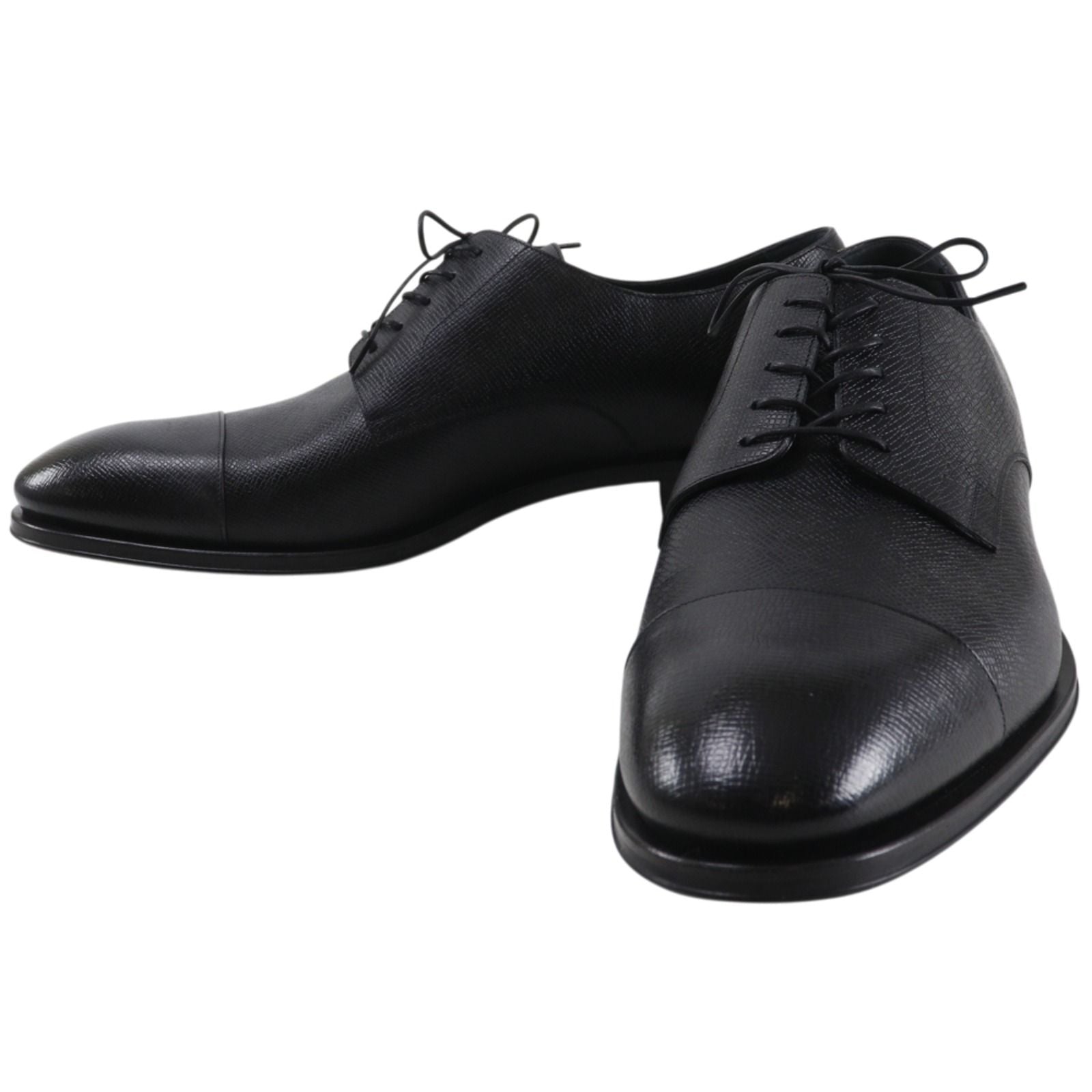 Louis Vuitton Derby Shoes Kensington Leather Black Dress