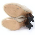 Louis Vuitton LV Bob Line Leather Heels Monogram Boots Short Beige — view 6