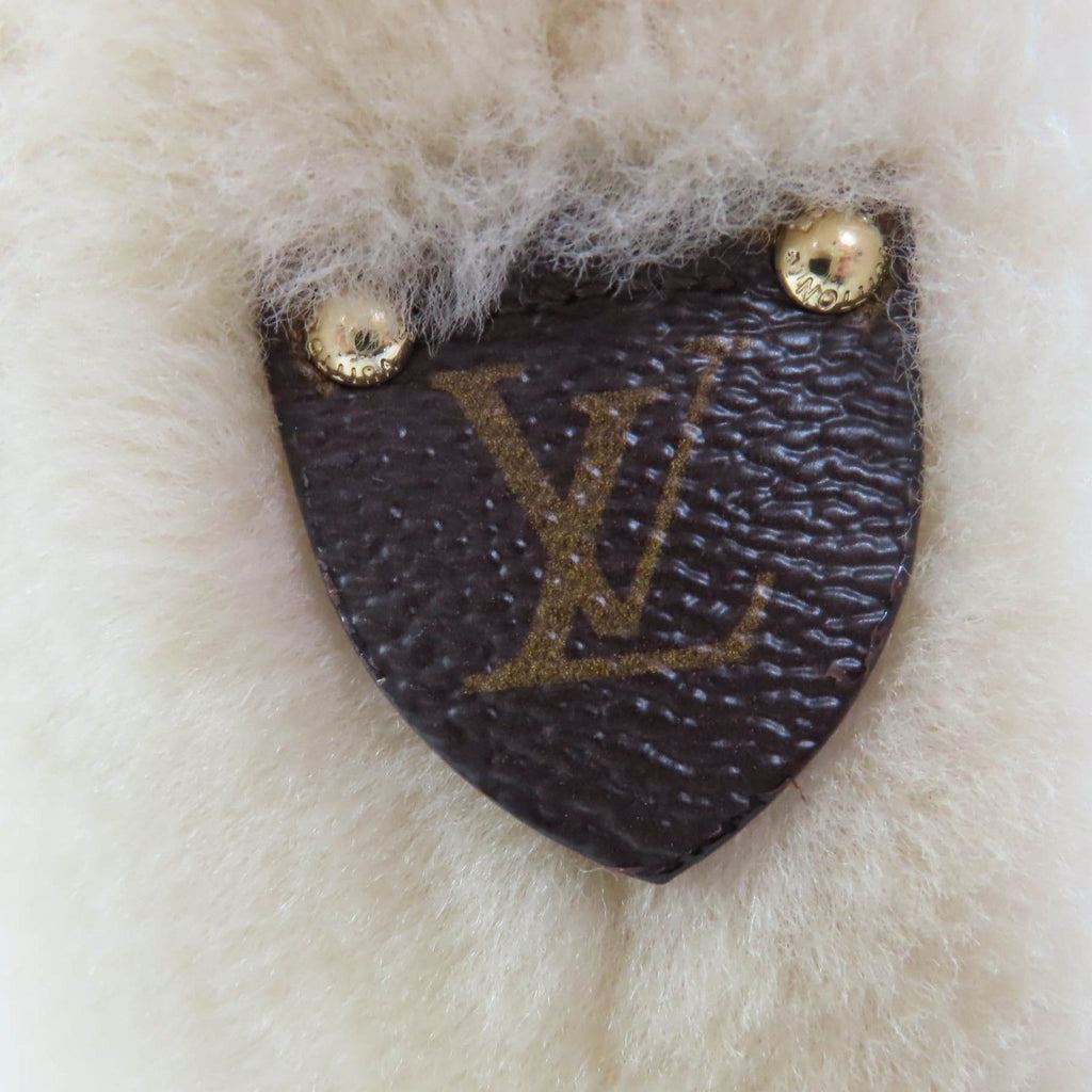 Louis Vuitton LV Bob Line Leather Heels Monogram Boots Short Beige — view 8