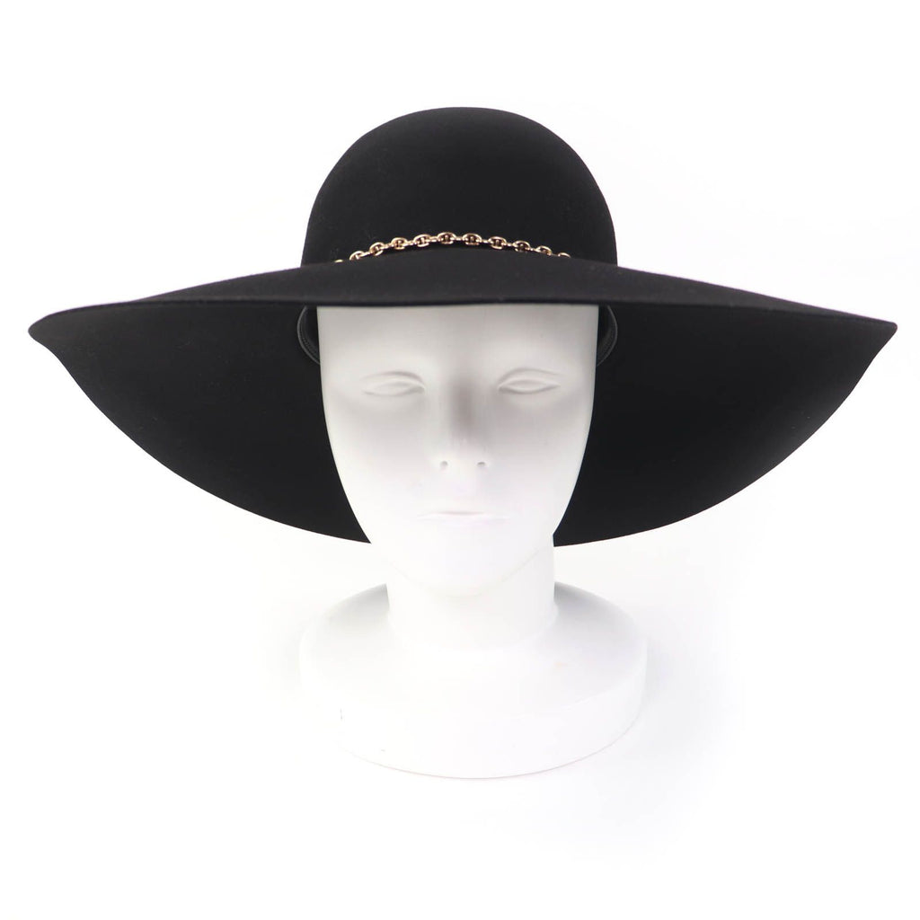 Hermes Gold Chaine D'ancre Beaver Felt Hat Black 57 — view 2