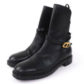 Dior Empreinte Leather Short Boots Black Gold