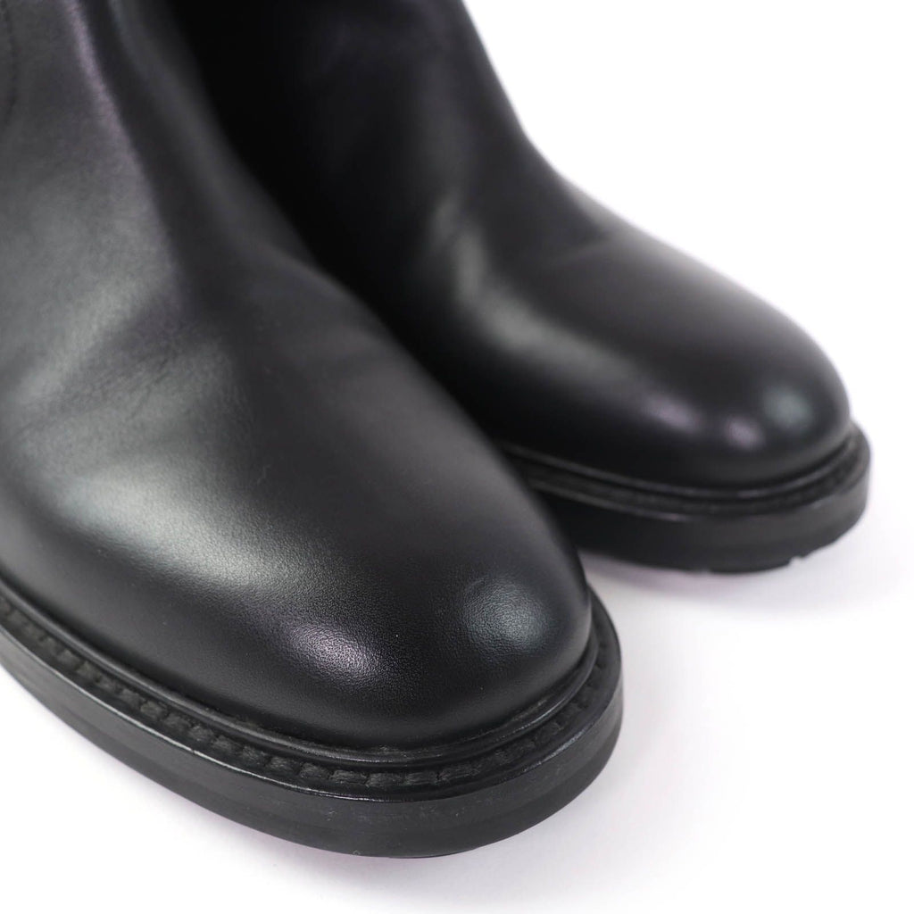 Dior Empreinte Leather Short Boots Black Gold — view 7
